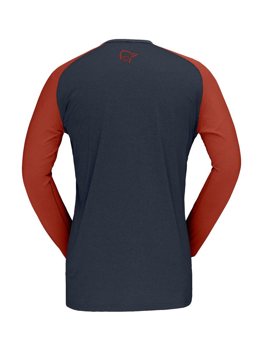 Norrona fjørå equaliser lightweight Long sleeve M's, rooibos tea/indigo night - Bild 2
