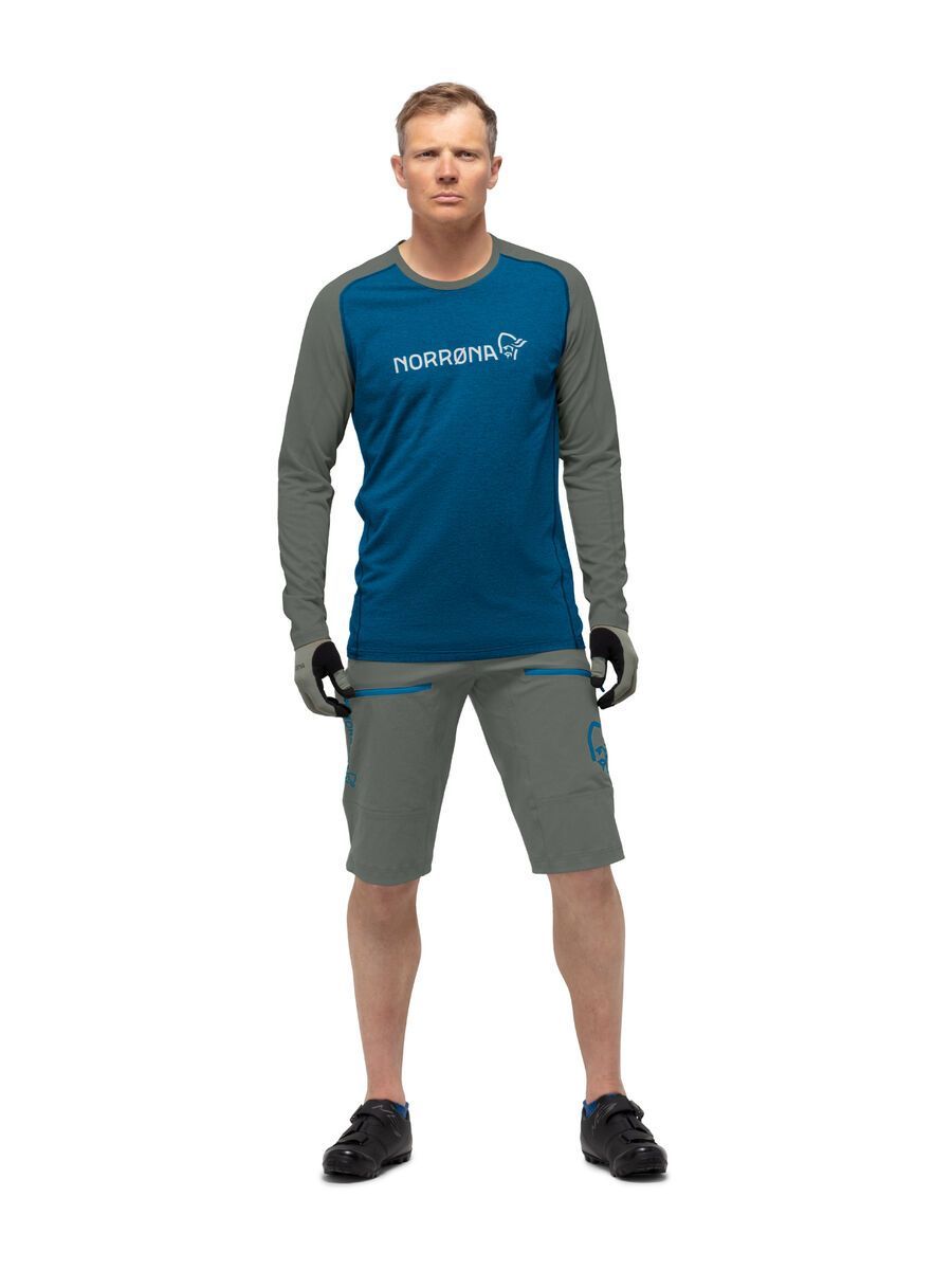 Norrona fjørå equaliser lightweight Long sleeve M's, mykonos blue/castor grey - Bild 3