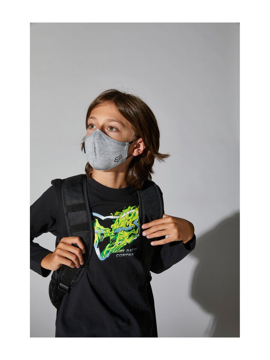 Fox Youth Face Mask (nicht retournierbar), heather grey - Bild 8