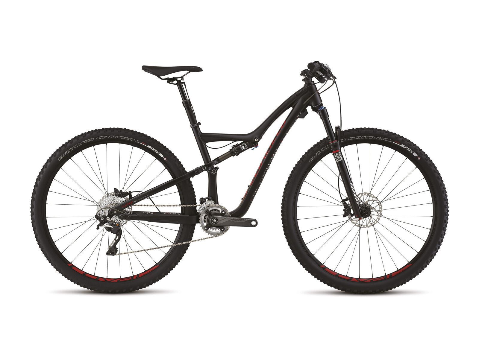 Specialized Rumor Elite, Satin Black/Dark Silver/Flo Red - Bild 1