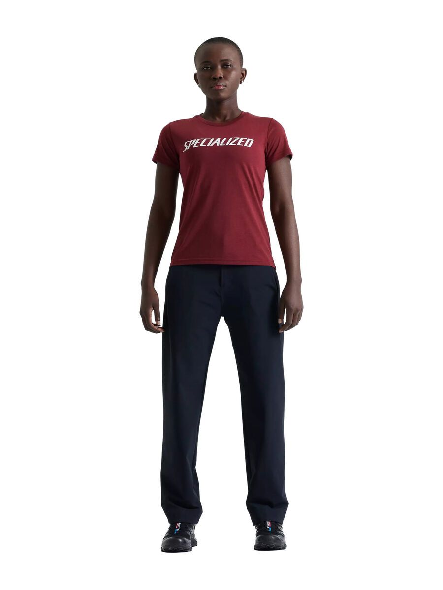 Specialized Wordmark T-Shirt Damen kurzarm, garnet red - Bild 2