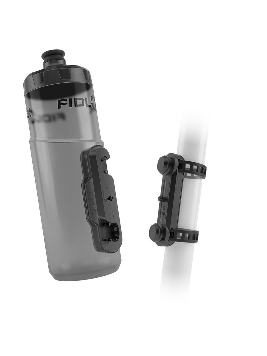 Fidlock Twist Bottle 600 + Uni Base, transparent black - Bild 1
