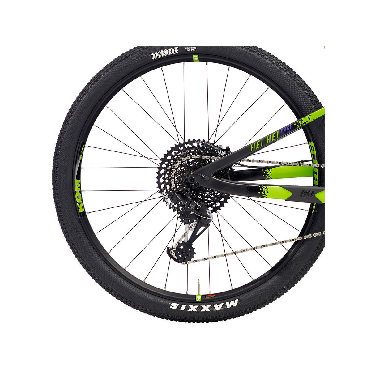 Kona Hei Hei Race DL, matt lime & black w/ black, purple & lime decals - Bild 5
