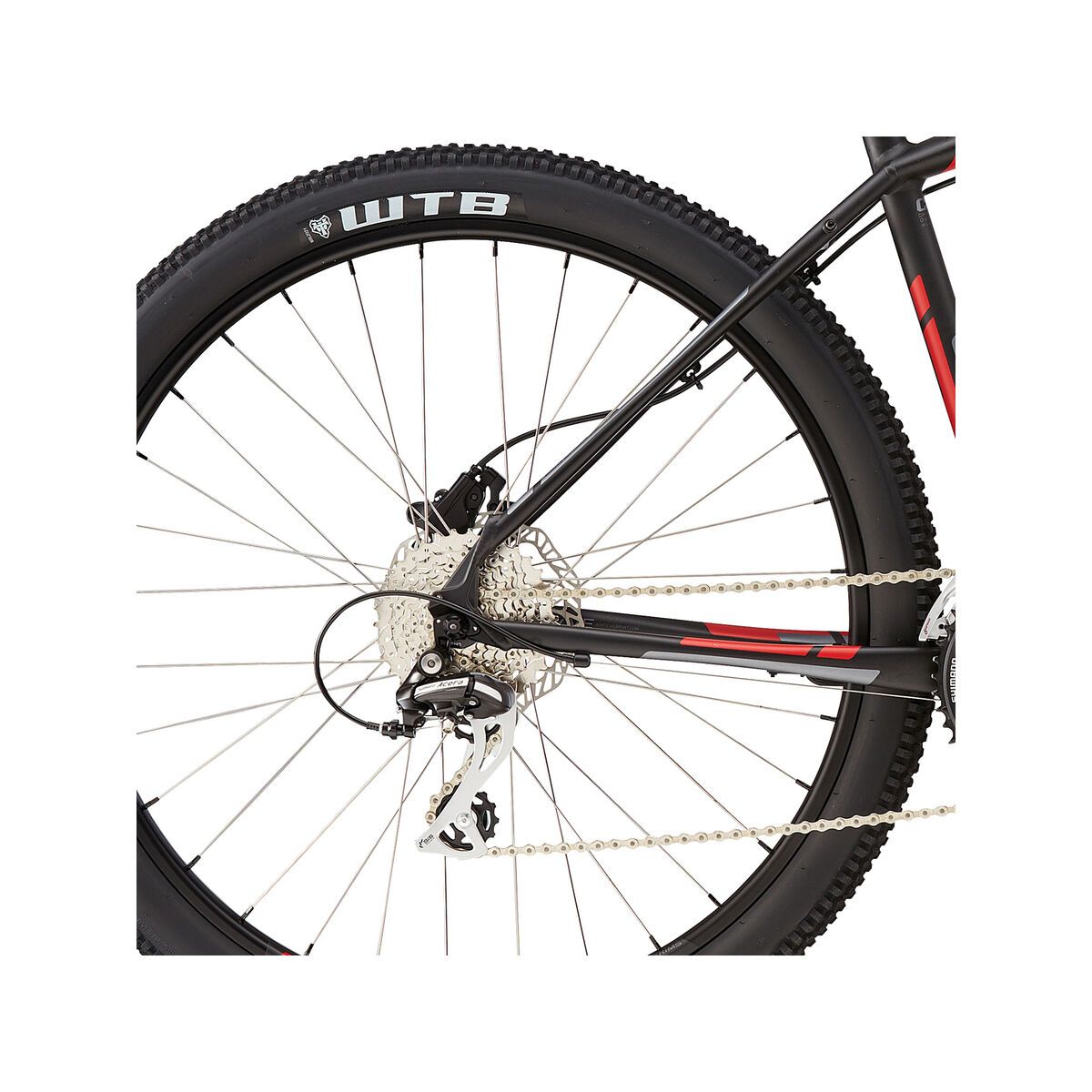 Cannondale Trail 6 27.5, jet black w/ race red, chargoal grey, matte - Bild 4