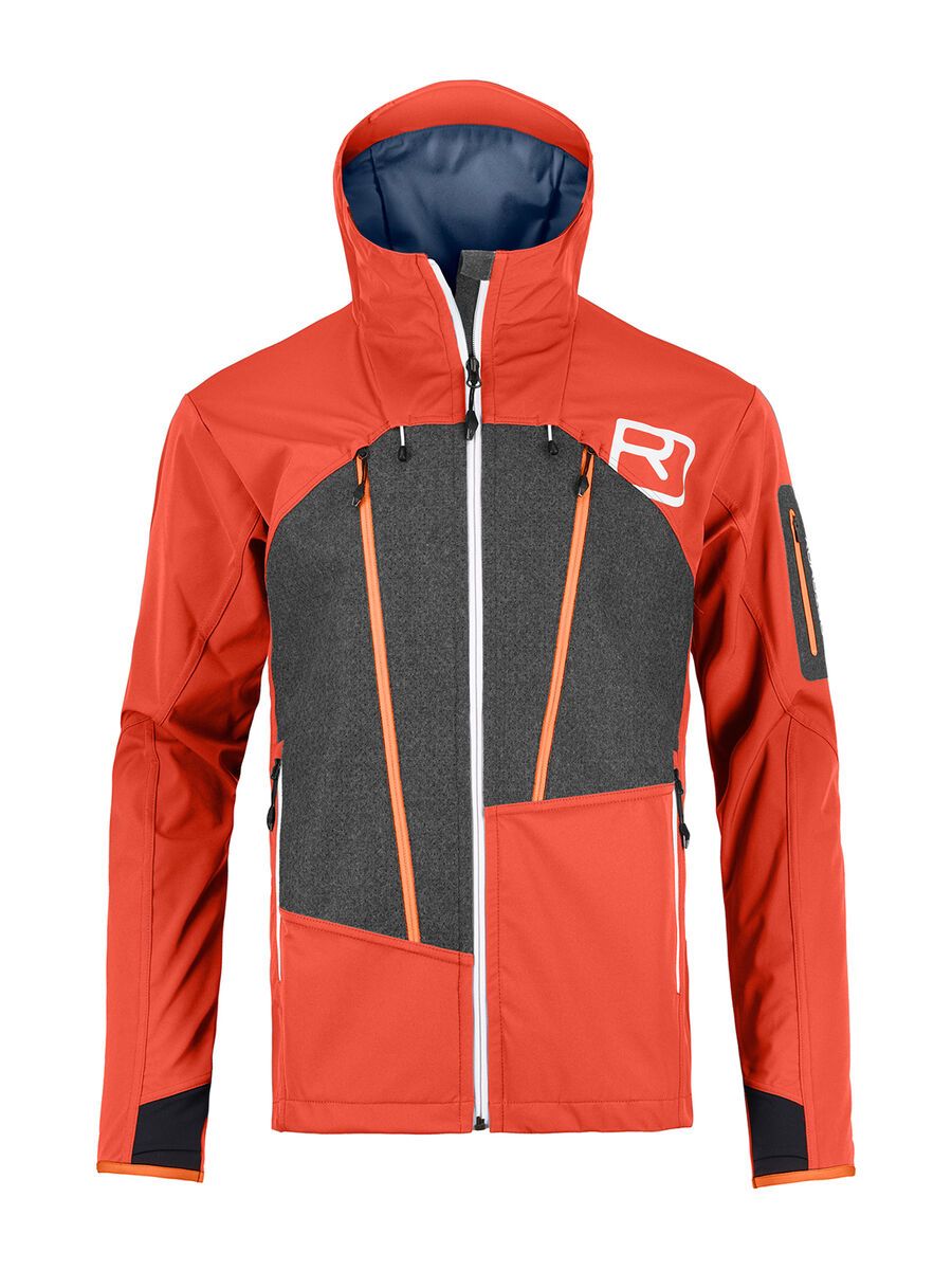Ortovox Merino Naturtec Plus Pordoi Jacket M, crazy orange - Bild 1