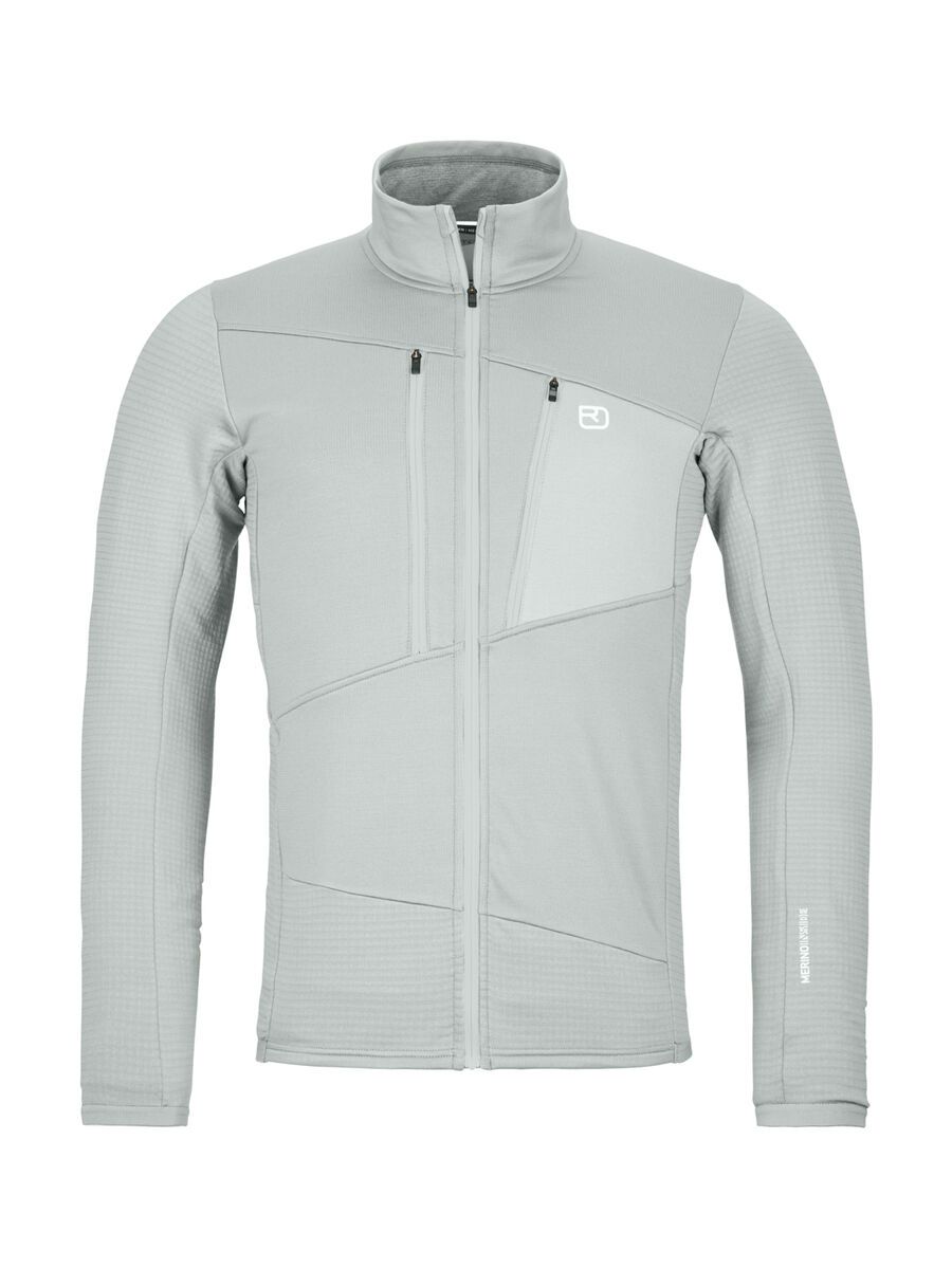 Ortovox Merino Fleece Grid Jacket M, grey ice - Bild 1