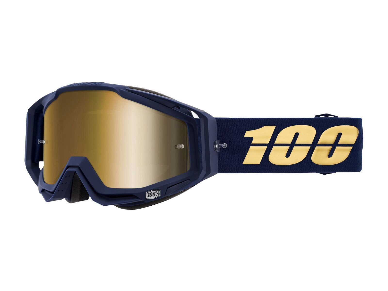 100% Racecraft, bakken/Lens: mirror true gold - Bild 1