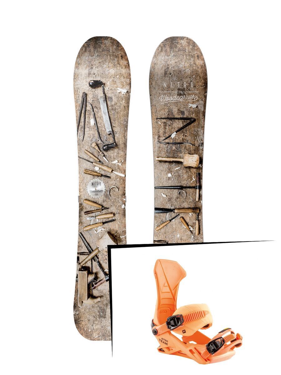 Set: Nitro Woodcarver 2019 + Nitro Team muted brights series orange - Bild 1