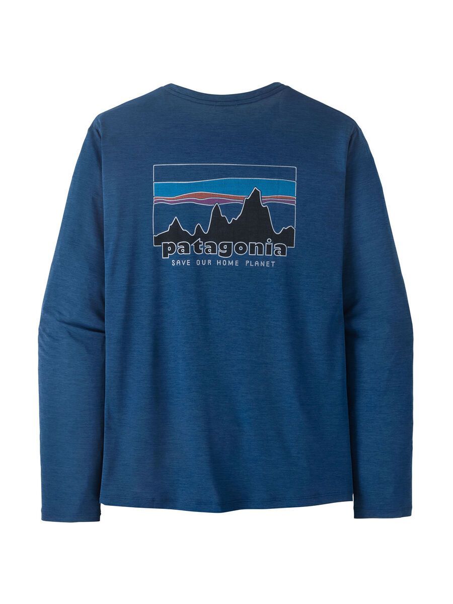 Patagonia Men's Long-Sleeved Cap Cool Daily Shirt - '73 Skyline, clement blue/light clement blue x-dye - Bild 2
