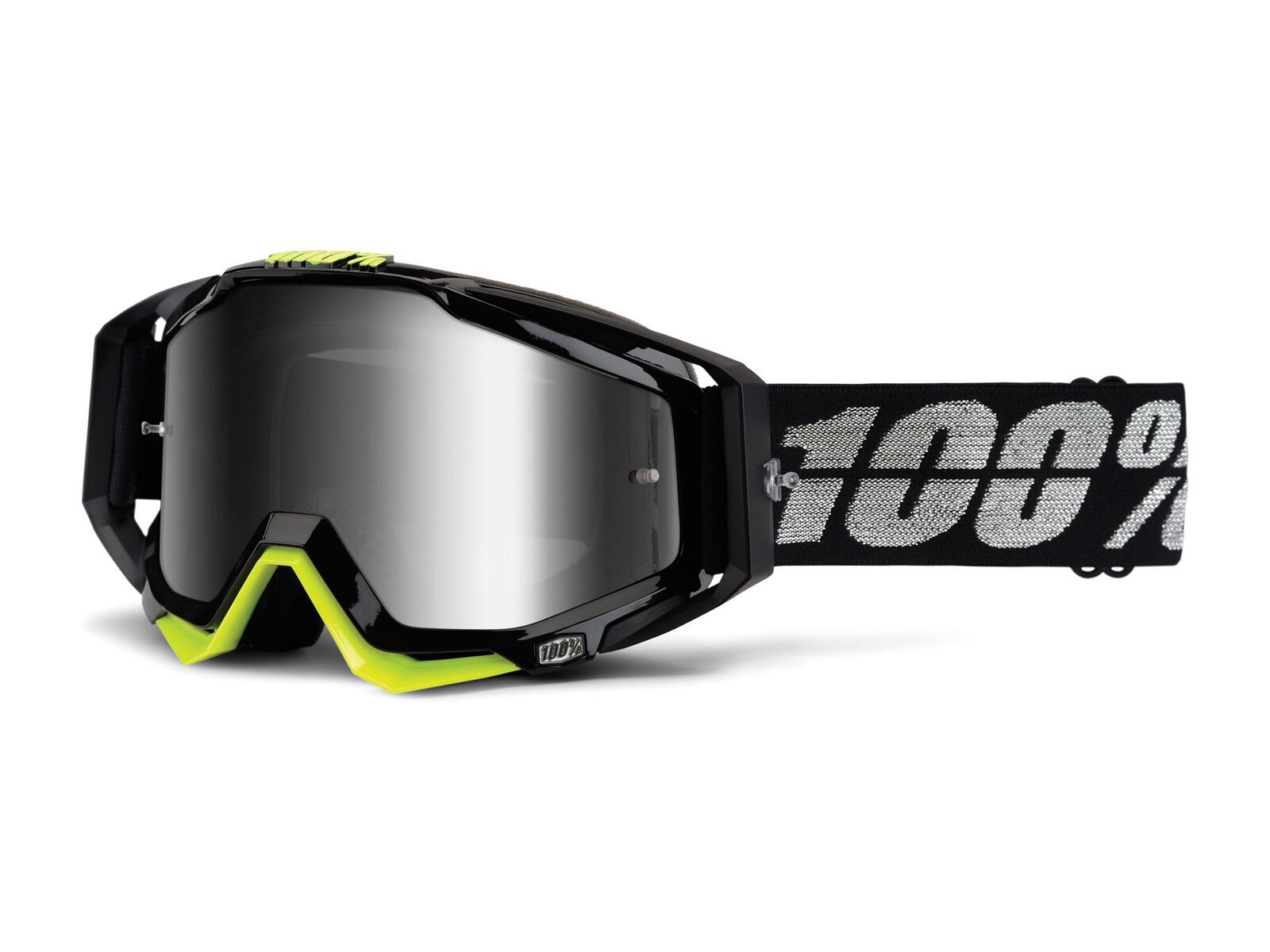 100% Racecraft inkl. Wechselscheibe, stealth/Lens: mirror silver - Bild 1