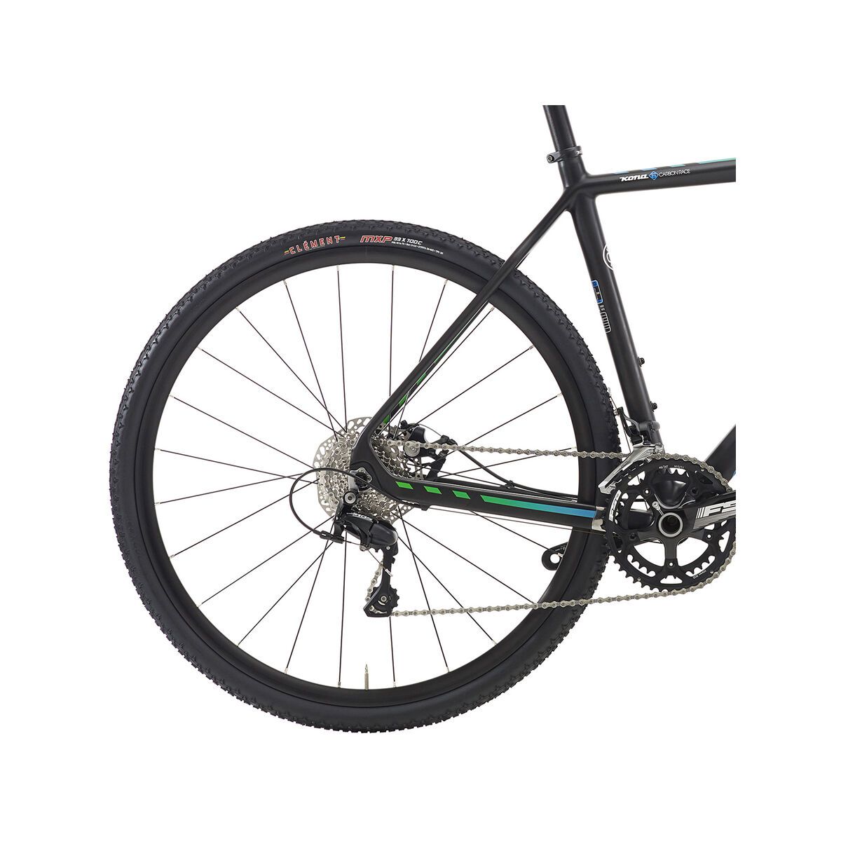 Kona Jake the Snake CR, matt carbon w/ white & green-blue fade decals - Bild 4