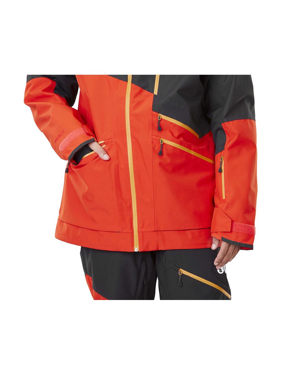 Picture Alpin Jacket, black/pumpkin red - Bild 6