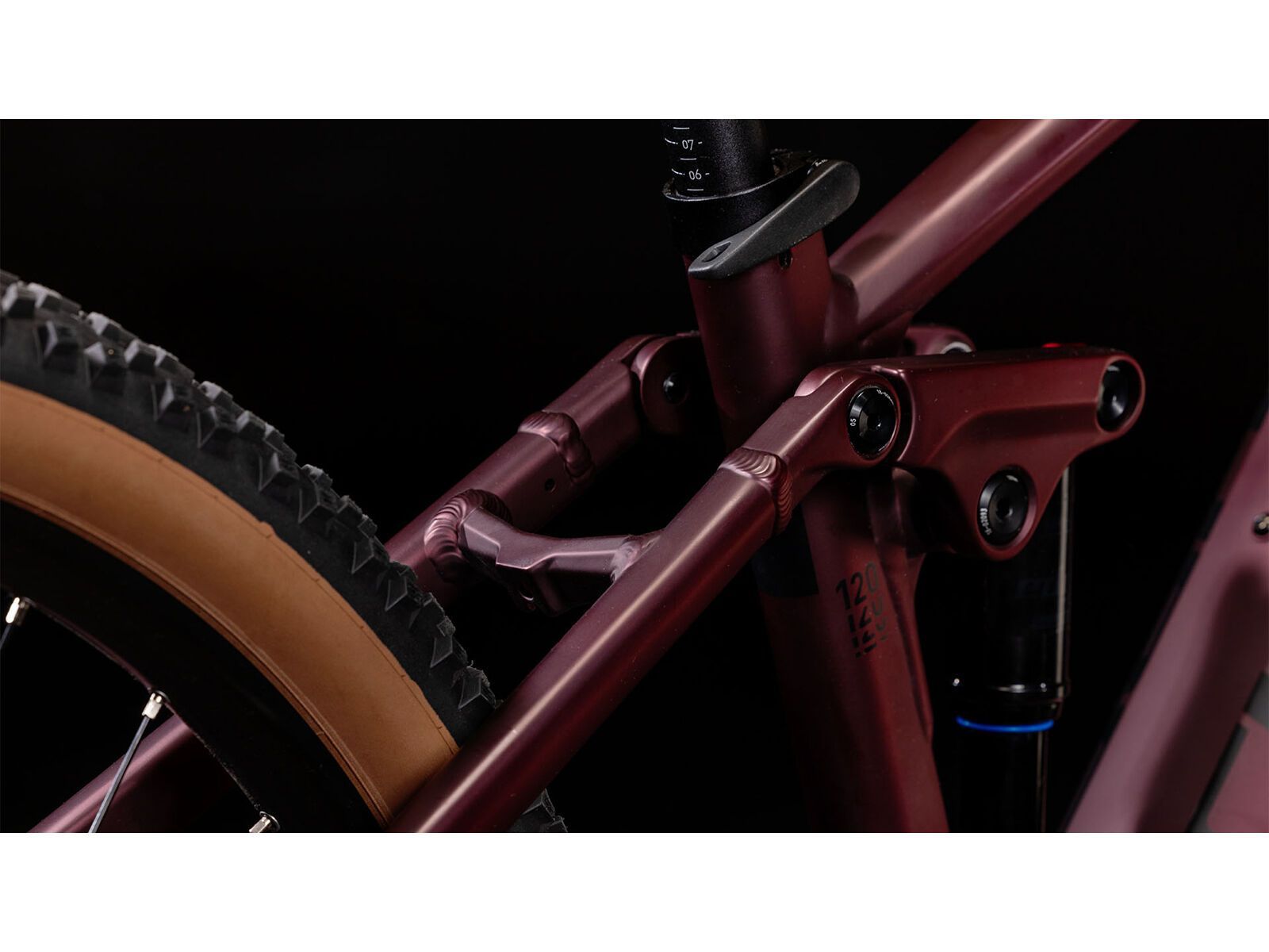 Cube Stereo Hybrid 120 One 625 27.5, rubyred´n´black - Bild 3