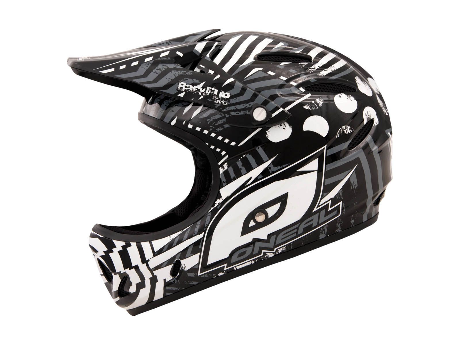 ONeal Backflip Fidlock DH Helmet BOMBER, Schwarz/Weiss - Bild 1
