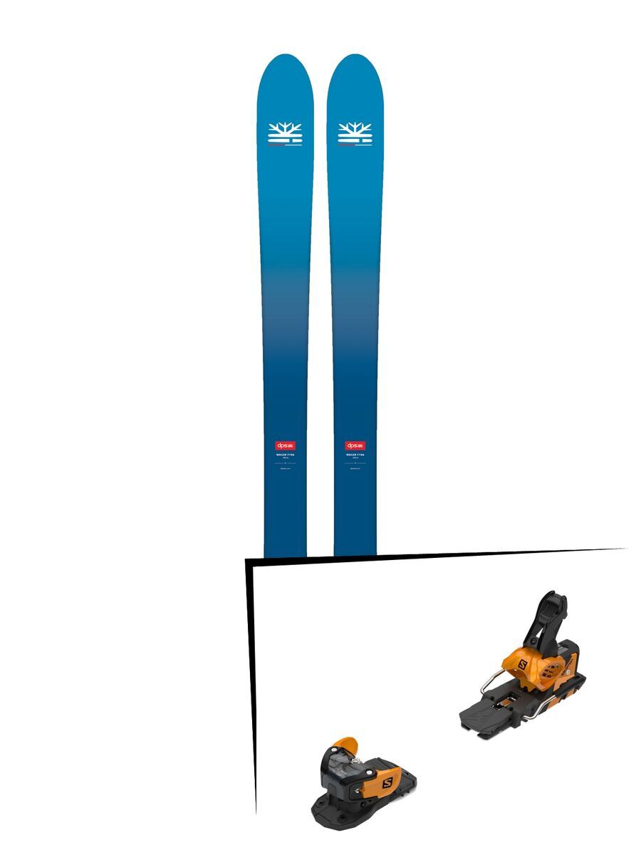 Set: DPS Skis Wailer F106 Foundation 2018 + Salomon Warden MNC 13 saffron/black - Bild 1