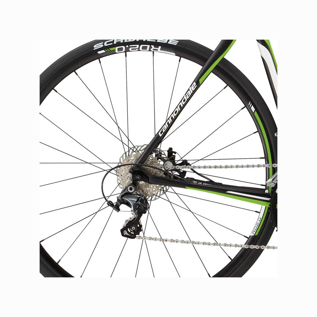 Cannondale Synapse Disc 3 Ultegra, black anodized with white/green matte - Bild 4