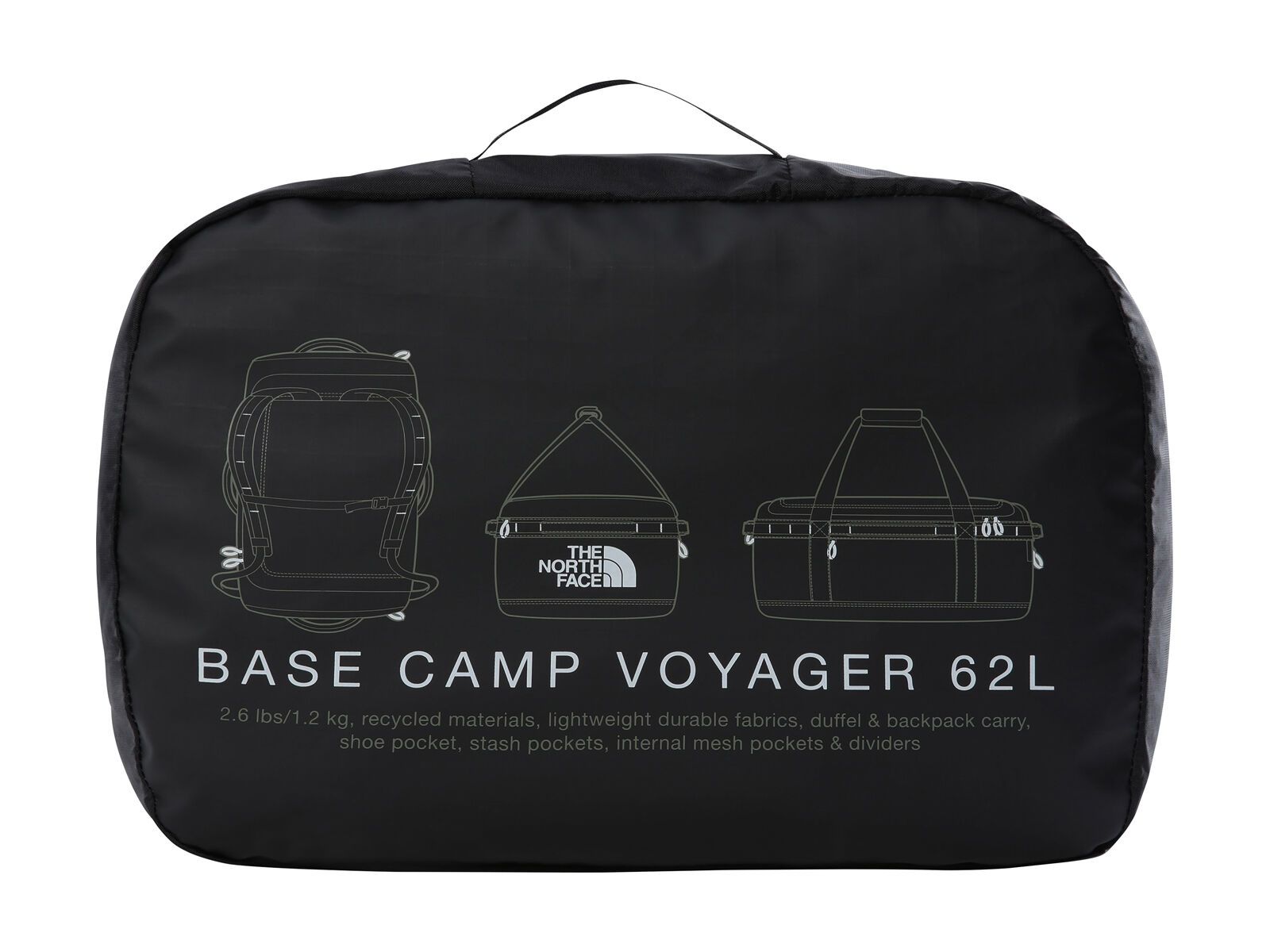 The North Face Base Camp Voyager Duffel 62L, tnf black/tnf white/npf - Bild 6