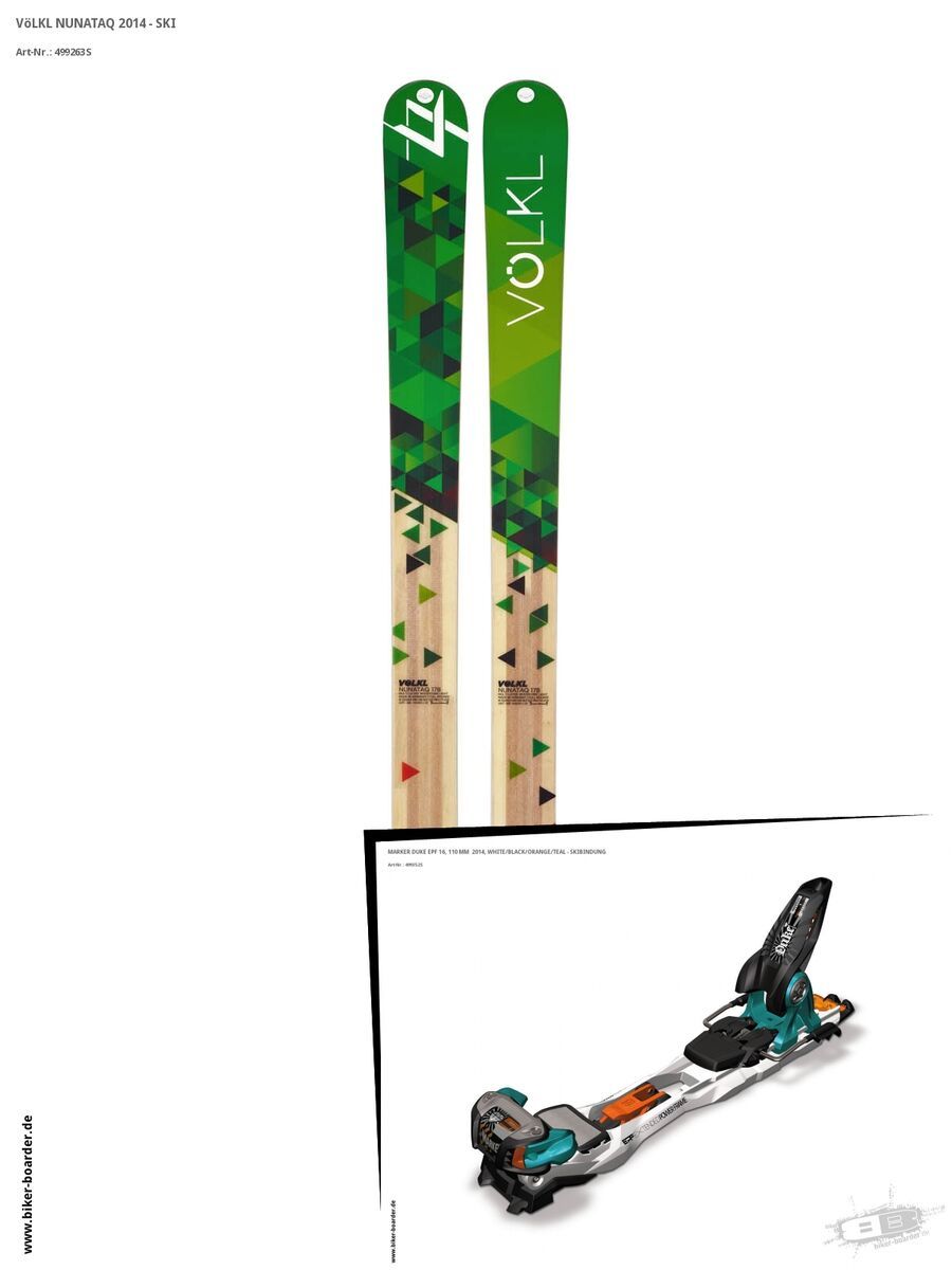 Völkl Set: Nunataq 2014 + Marker Duke EPF 16 - Bild 1