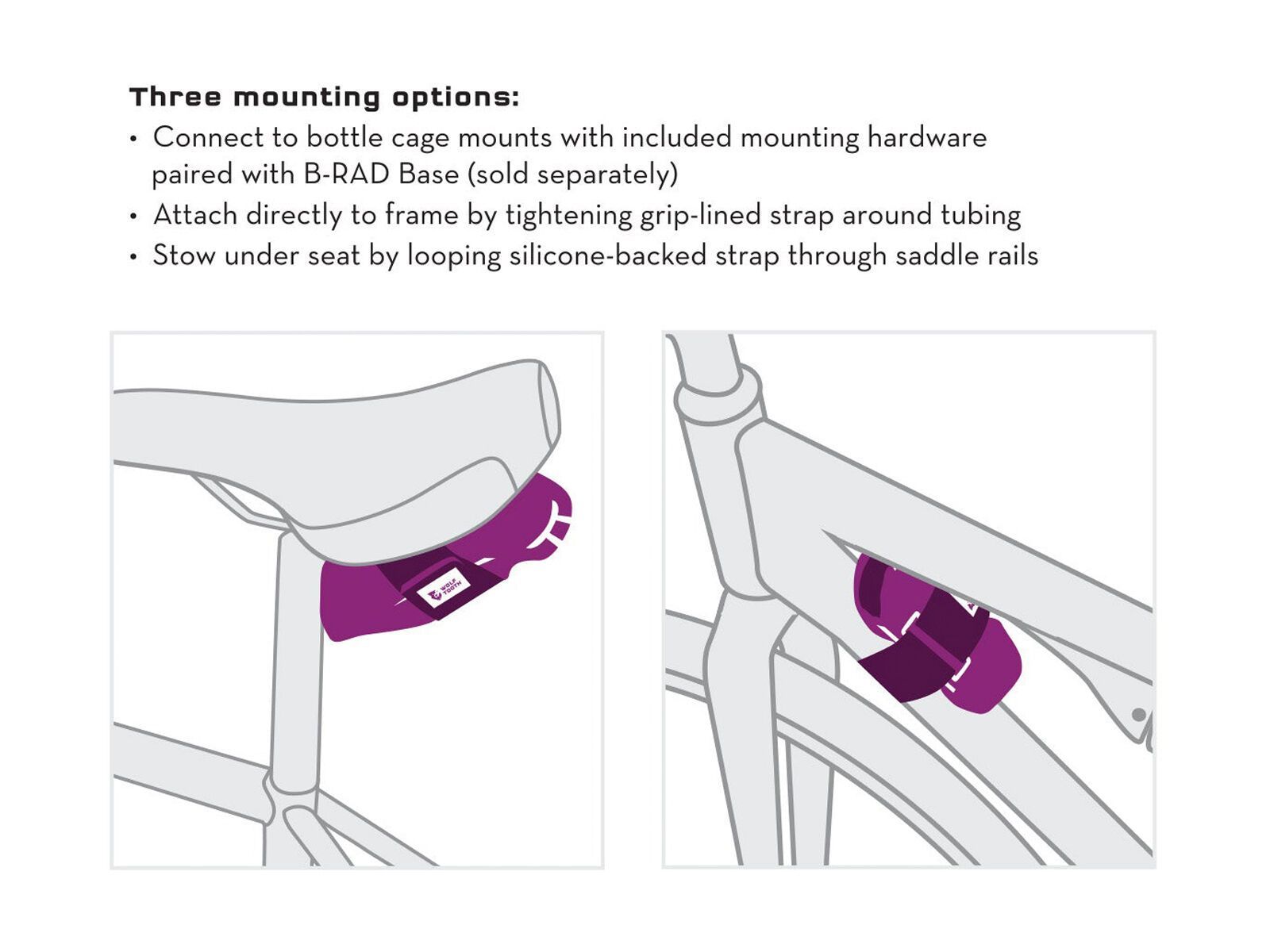 Wolf Tooth B-RAD TekLite Roll-Top Bag - 1,0 l, gray - Bild 4