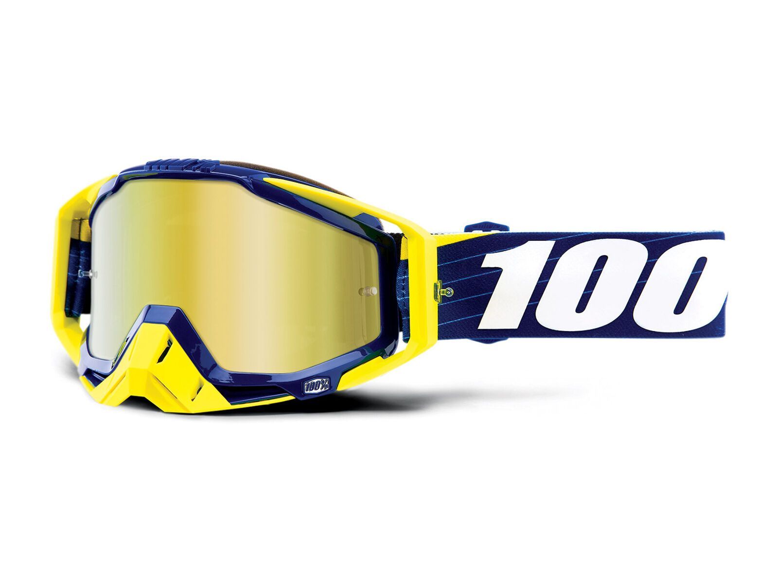 100% Racecraft inkl. WS, bilal/navy/Lens: mirror gold - Bild 1