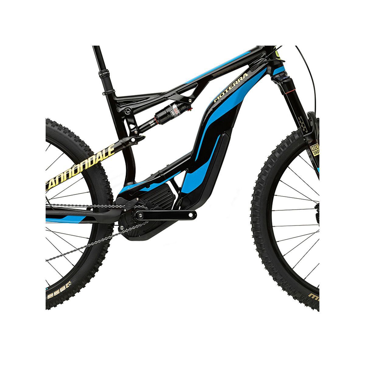 Cannondale Moterra LT 2, jet black w/ ultra blue and neon spring, gloss - BLU - Bild 3