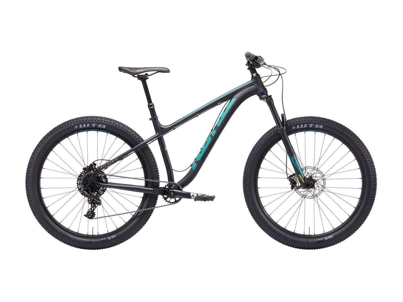 Kona Big Honzo, matt black w/ emerald green & yellow decals - Bild 1