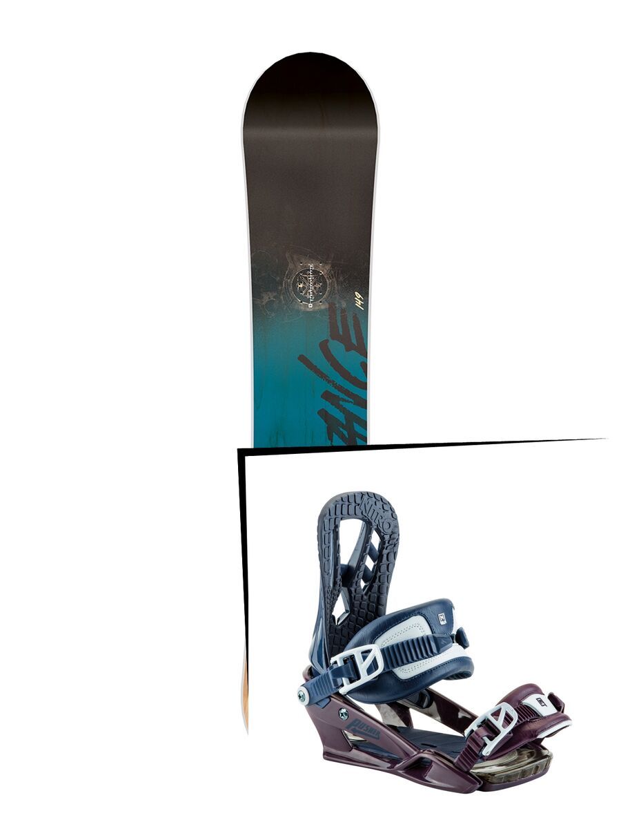 Set: Nitro Stance 2017 + Nitro Pusher 2017, blue berry - Snowboardset - Bild 1