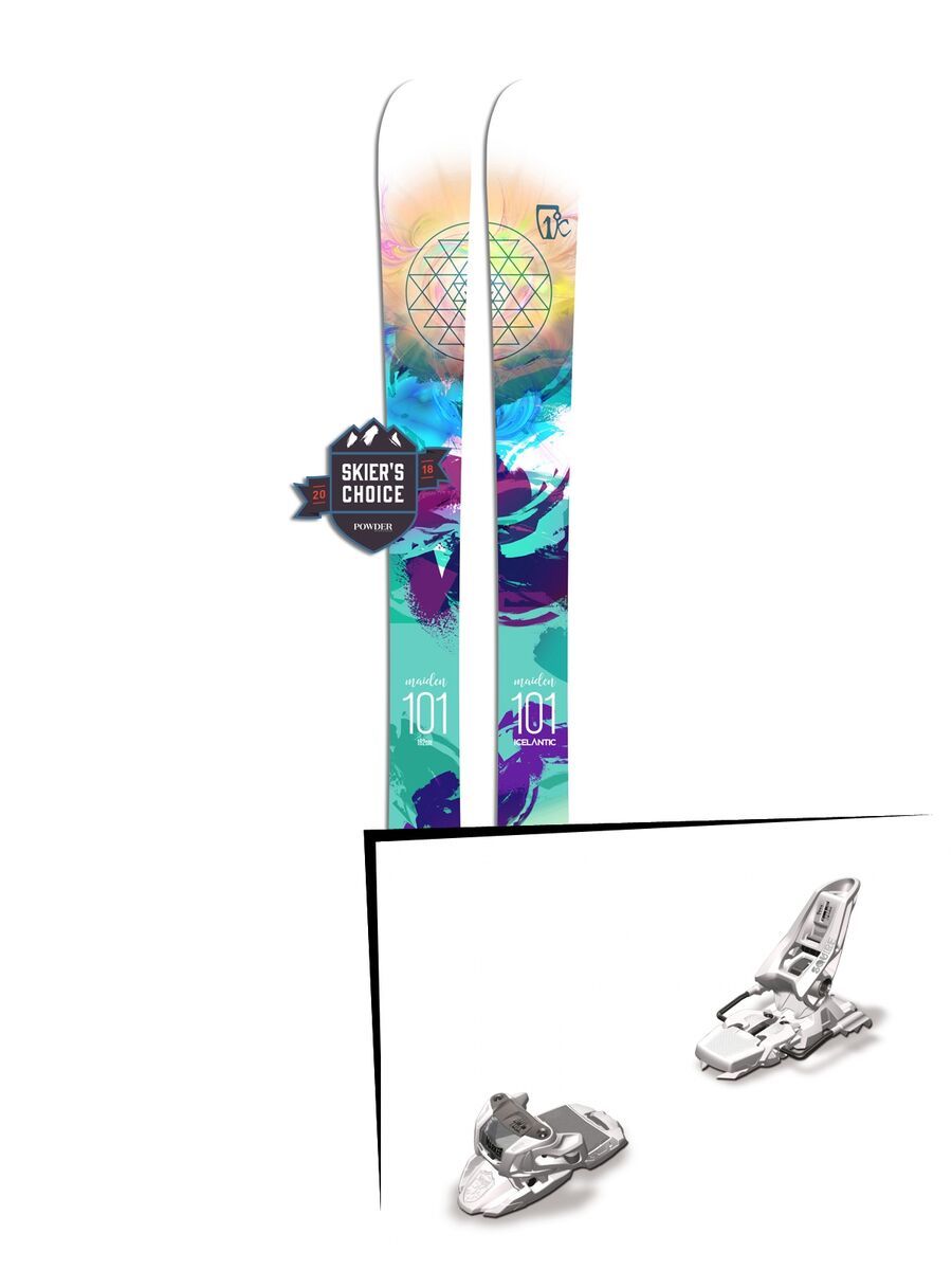Set: Icelantic Maiden 101 2018 + Marker Squire 11 white - Bild 1