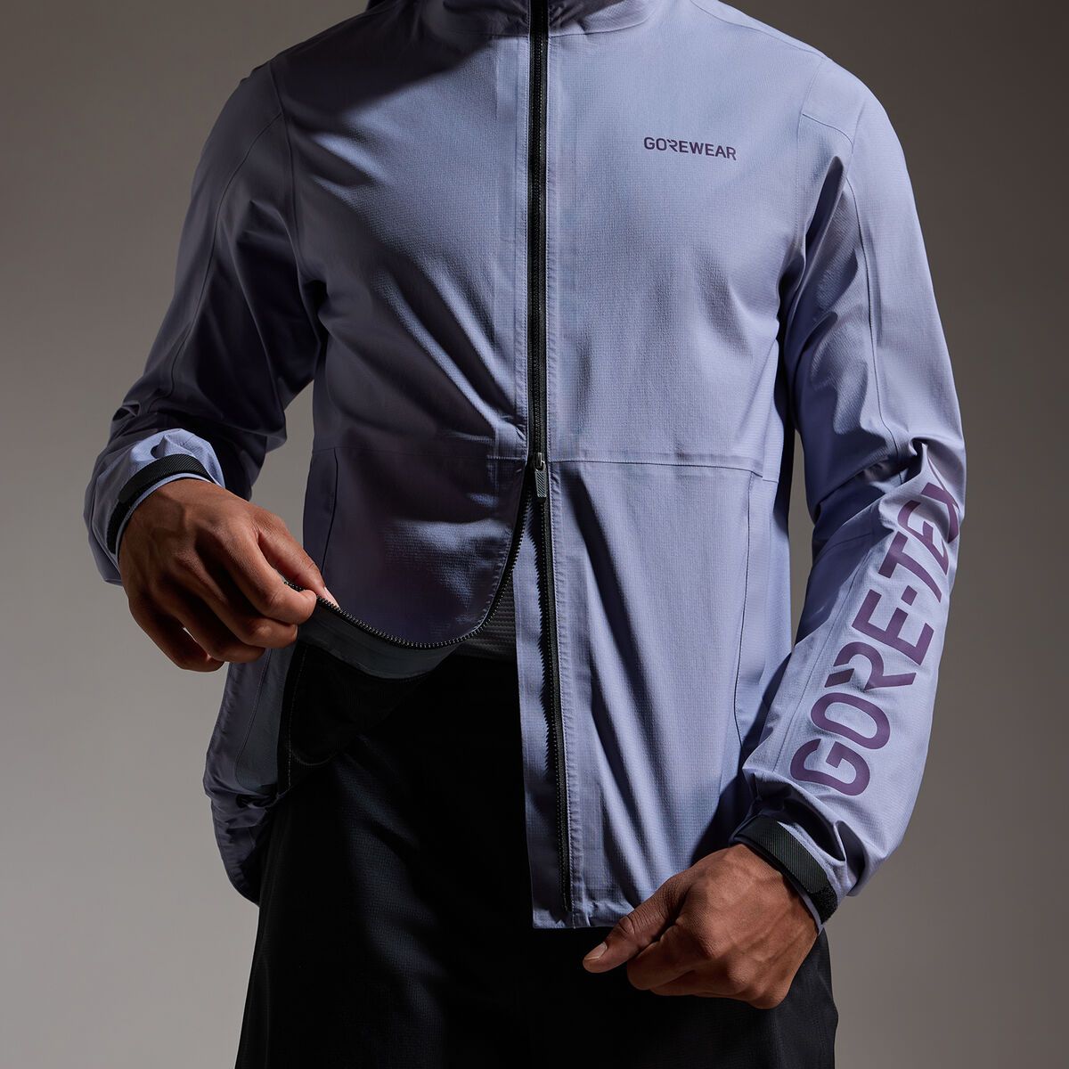 GOREWEAR Lupra 2.0 Gore-Tex Logo Kapuzenjacke Herren, amethyst grey/purple indigo - Bild 7