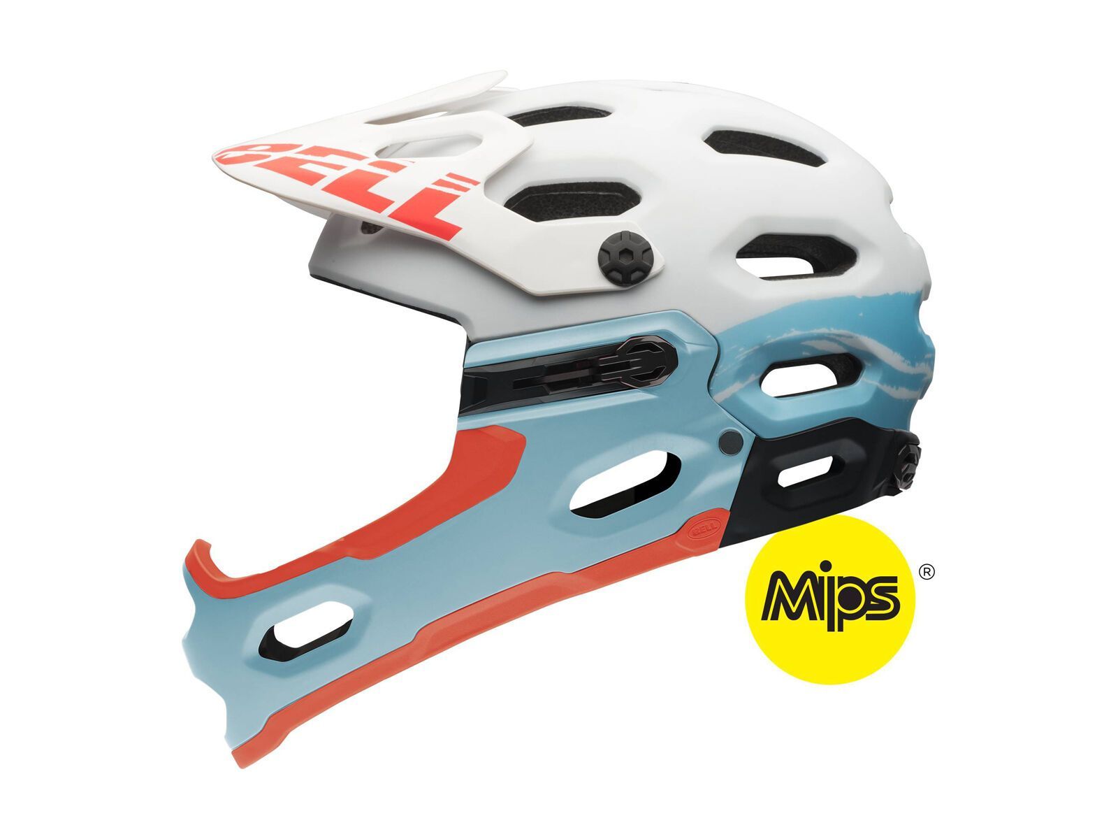 Bell Super 2R Joy Ride MIPS, matte white/glacier blue sonic - Bild 1
