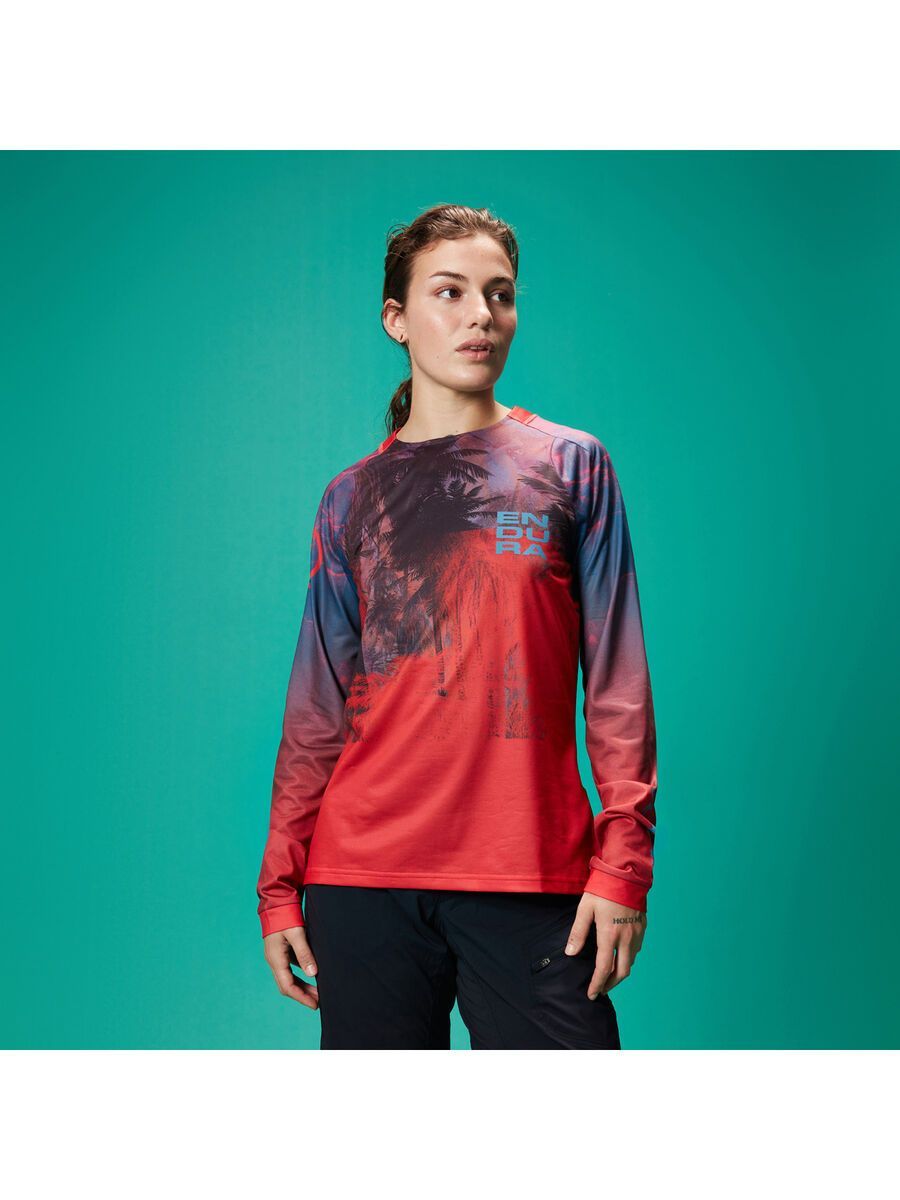 Endura Damen Tropical T-Shirt LTD (Langarm), granatapfel - Bild 10