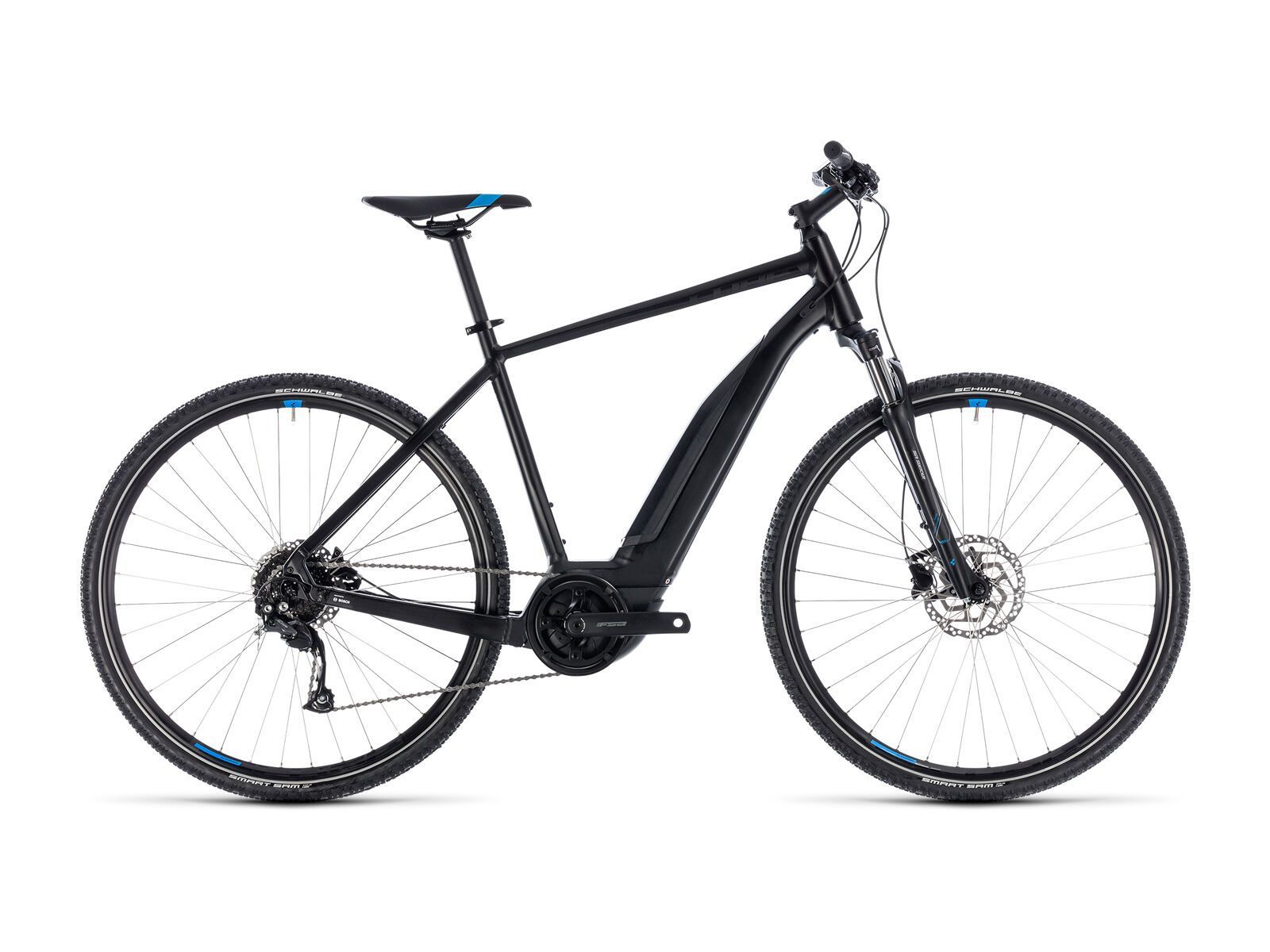 Cube Cross Hybrid ONE 400, black´n´blue - Bild 1