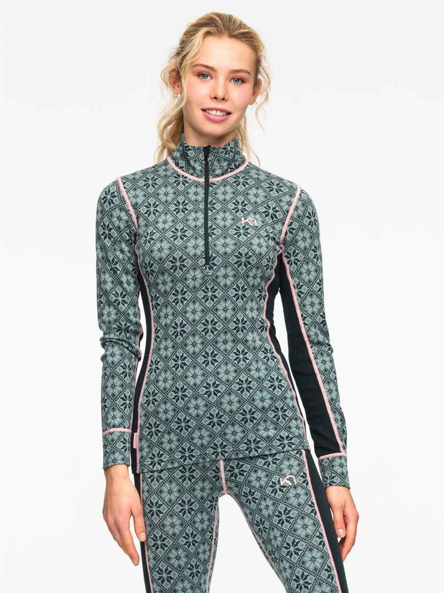 Kari Traa Rose Wool Half-Zip Base Layer Top, murk - Bild 3