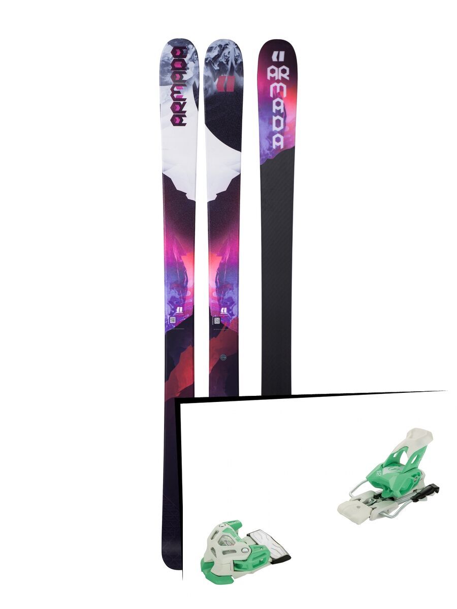 Set: Armada Victa 97 Ti 2018 + Tyrolia Attack 12 solid white mint - Bild 1