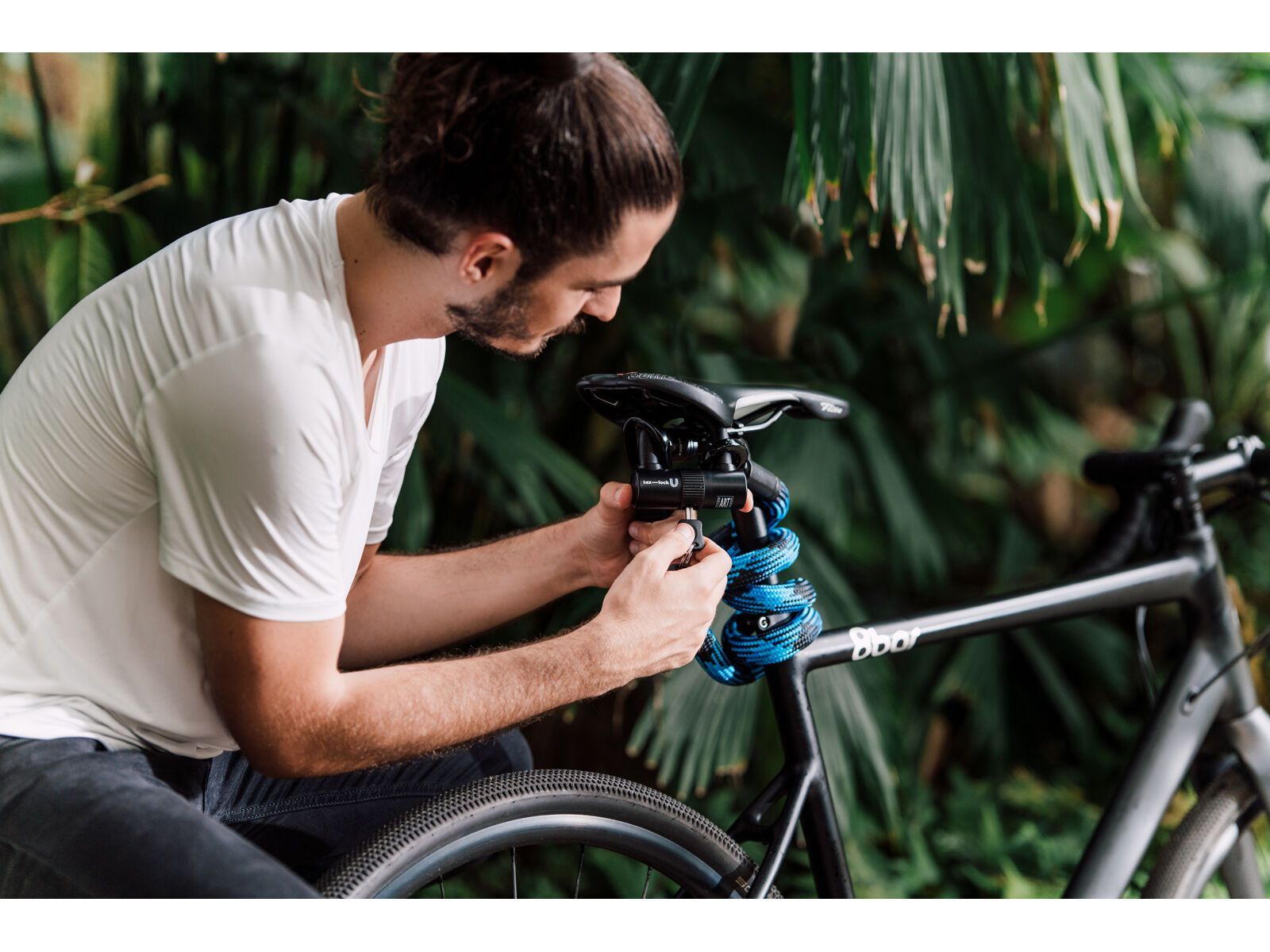 Tex-Lock Eyelet M 120 cm + U-Lock, morpho blue - Bild 2