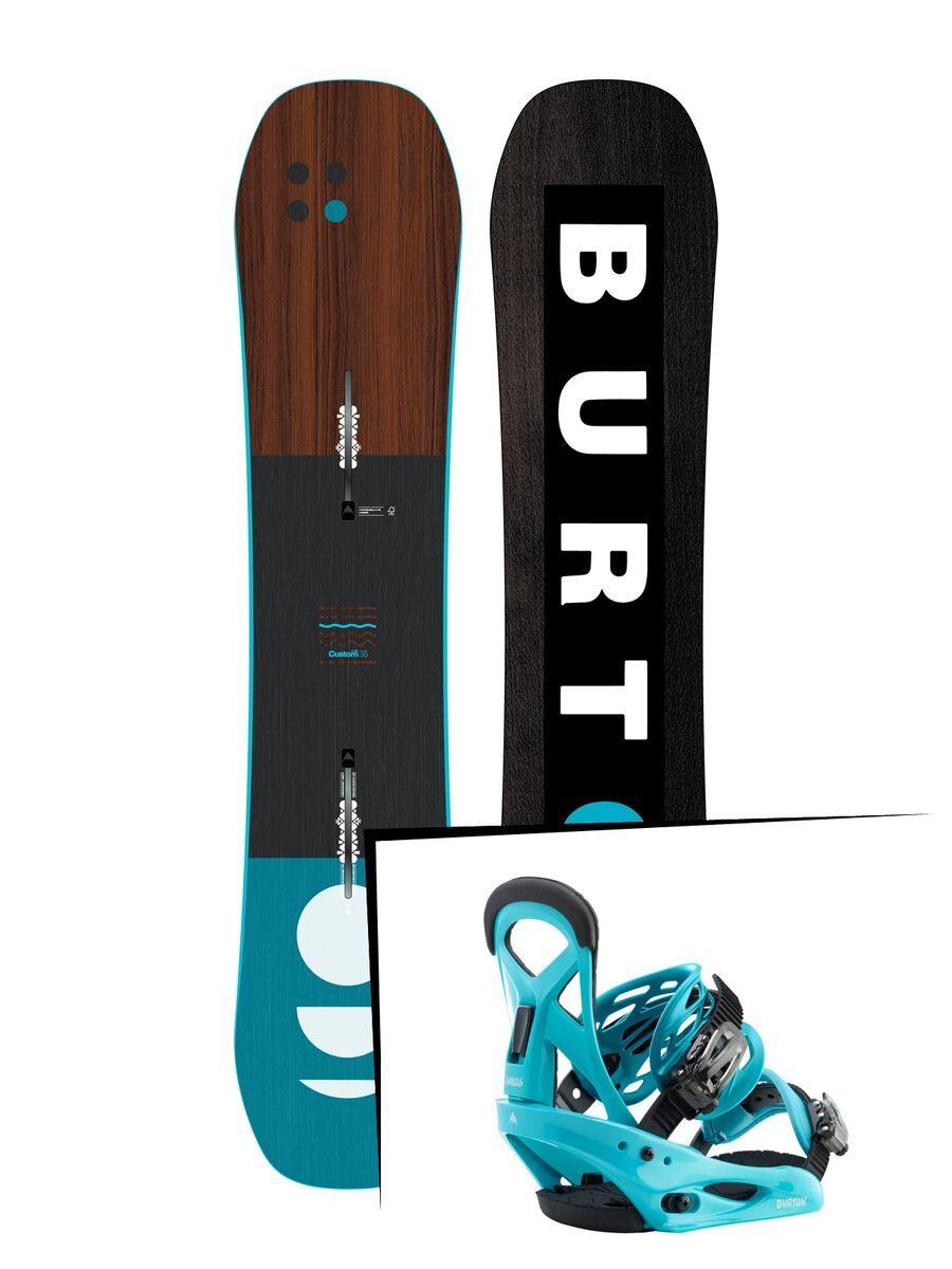 Set: Burton Custom Smalls 2019 + Burton Mission Smalls surf blue - Bild 1