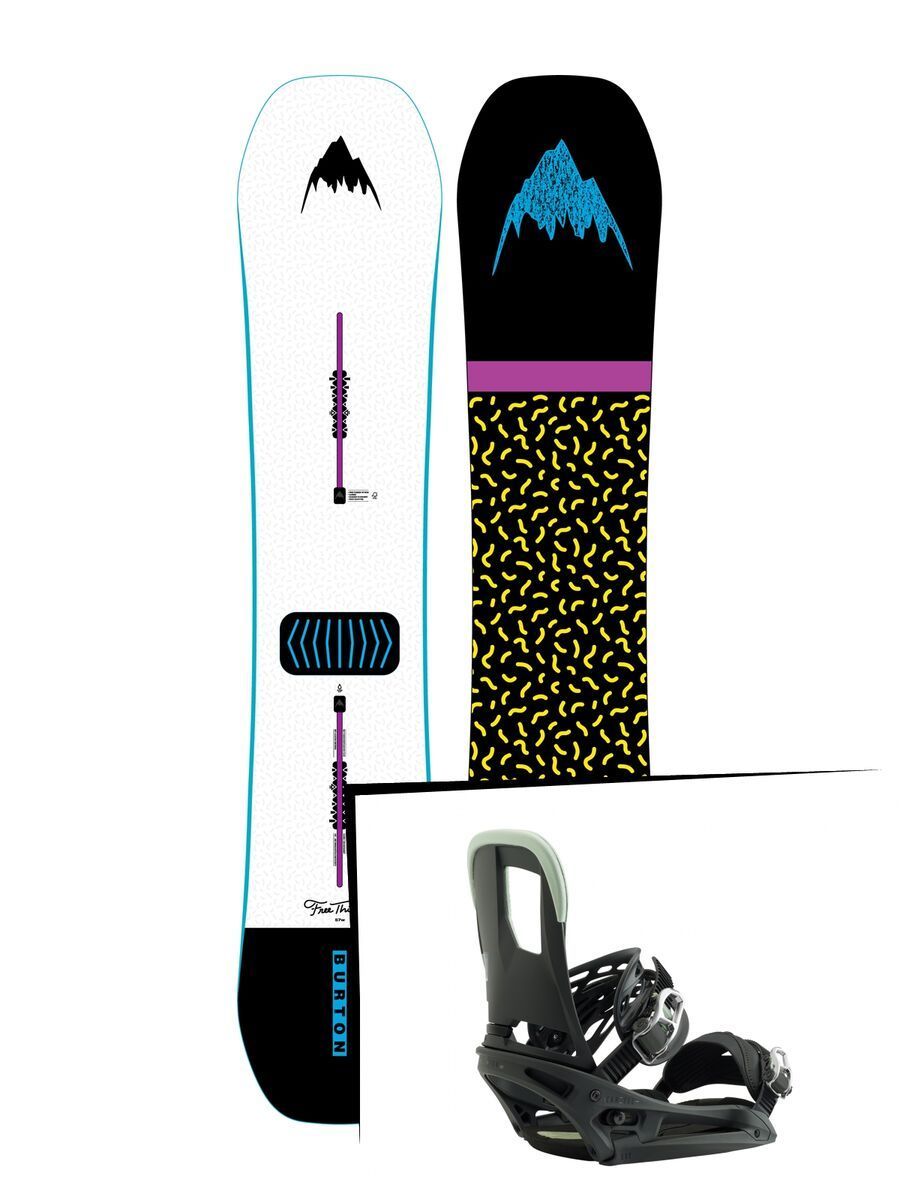 Set: Burton Free Thinker Wide 2019 + Burton Cartel EST salty shark - Bild 1