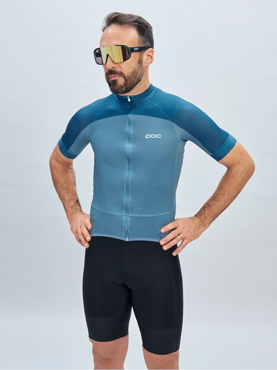 POC M's Essential Road Logo Jersey, calcite blue/dark calcite blue - Bild 6