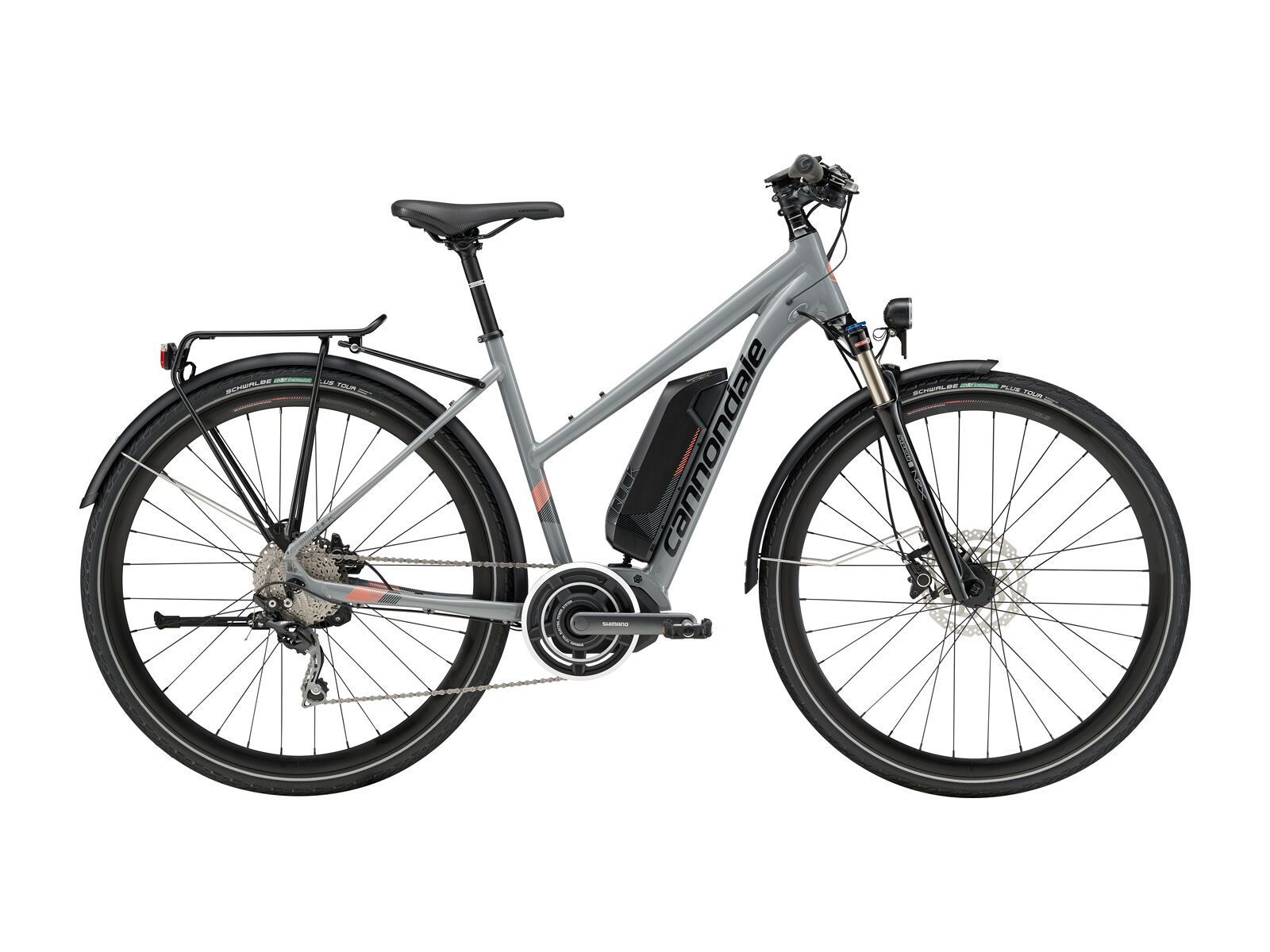 Cannondale Quick Neo Tourer Women, stealth grey w/ coral and jet black, gloss - GRY - Bild 1