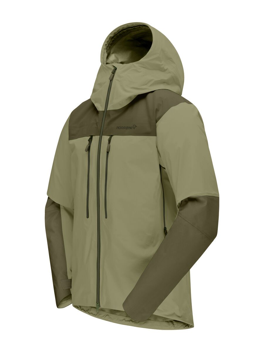 Norrona trollveggen Gore-Tex Pro light Jacket M's, olive night/deep lichen green - Bild 2