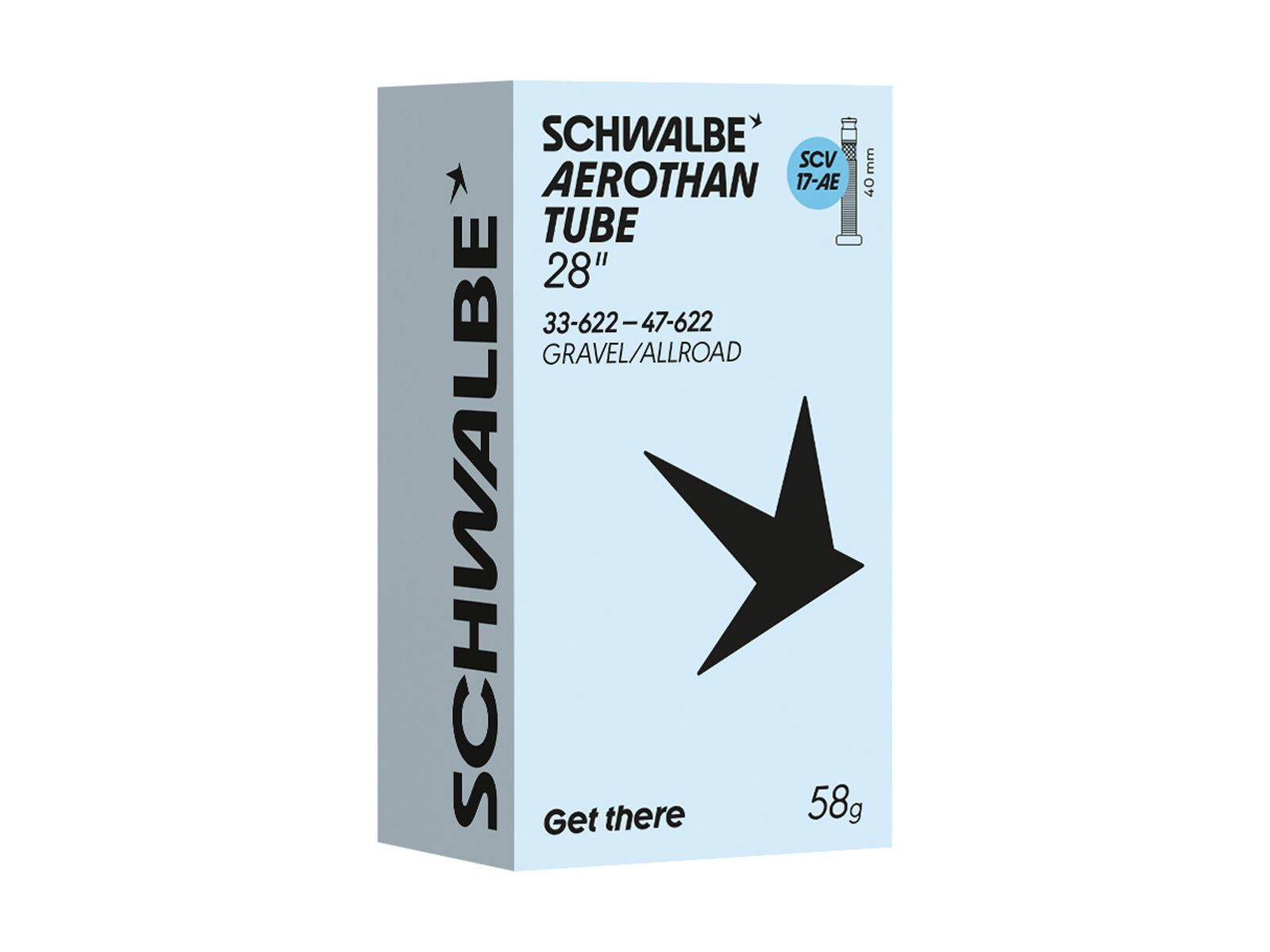 Schwalbe Aerothan Tube SCV 17-AE 28/700C Gravel/Allroad - 33/47-622 / 40 mm - Bild 1