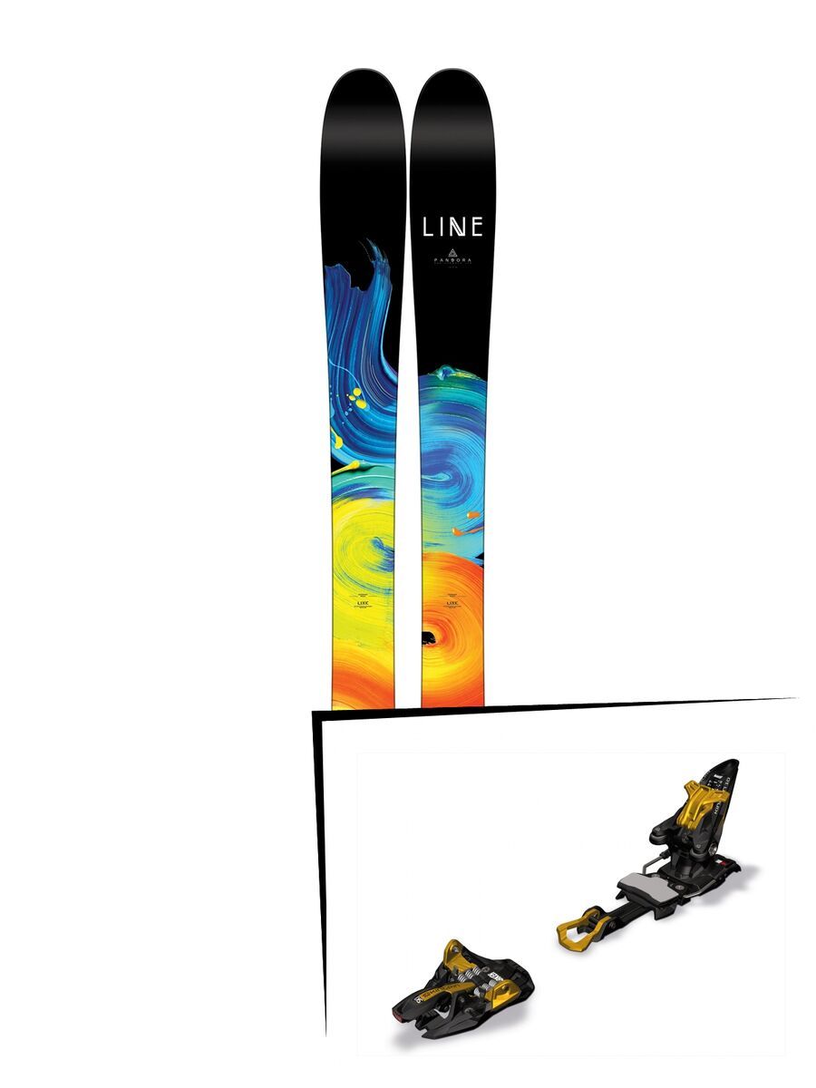 Set: Line Pandora 110 2017 + Marker Kingpin 10 100-125 mm, black/gold - Skiset - Bild 1