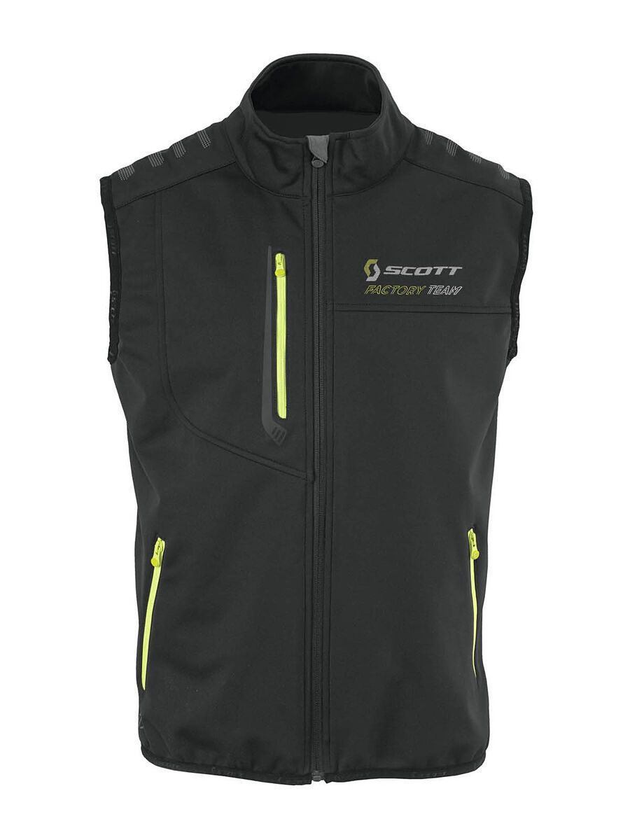 Scott Factory Team Softshell-Weste, black/lime green - Bild 1