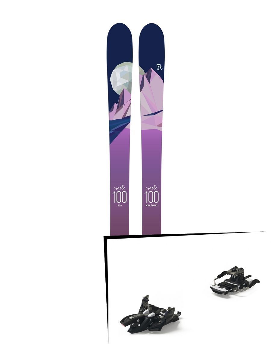 Set: Icelantic Oracle 100 2018 + Marker Alpinist 12 Long Travel black/titanium - Bild 1