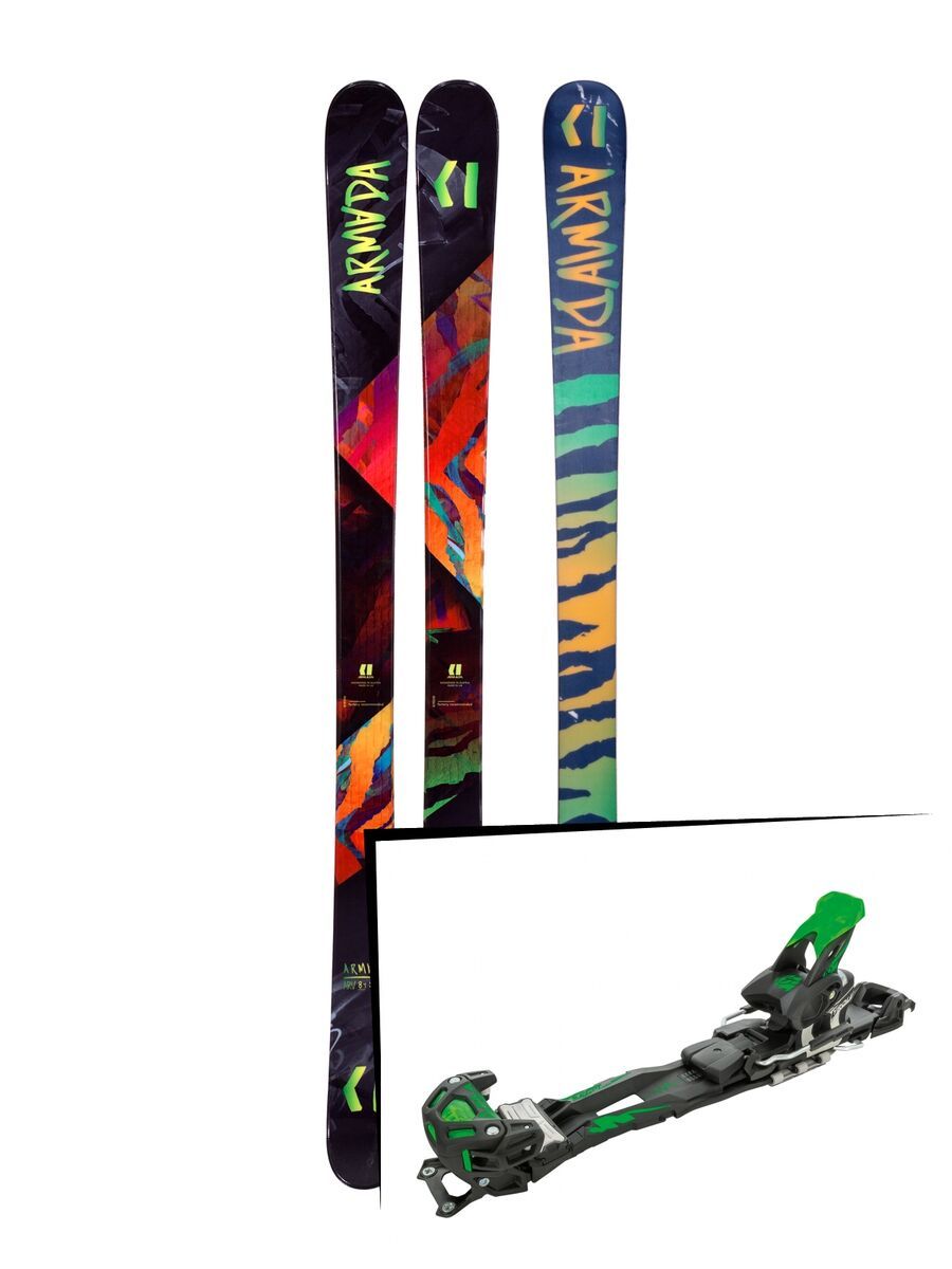 Set: Armada Arv 84 2019 + Tyrolia Adrenalin 16 solid black flash green - Bild 1