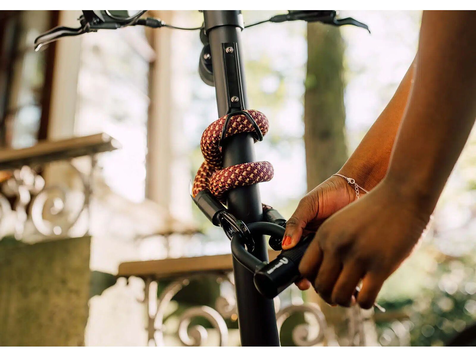 Tex-Lock Eyelet S 80 cm + U-Lock, chateau red - Bild 3