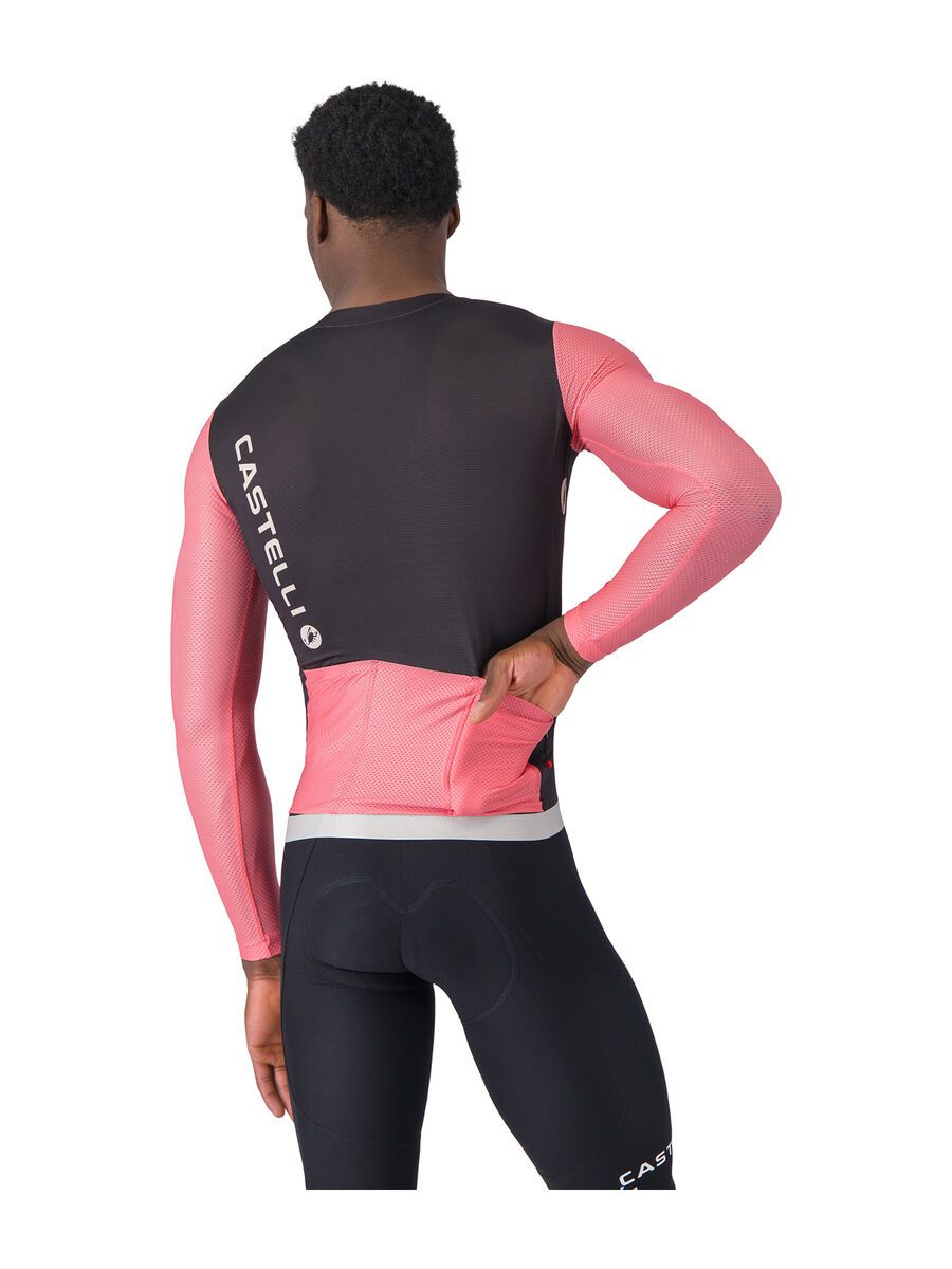 Castelli Corretto LS Jersey, black/rosa giro-silver moon - Bild 2