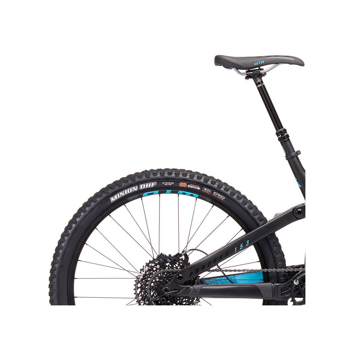 Kona Process 153 CR 27.5, matt charcoal w/ gloss black & ice blue decals - Bild 6