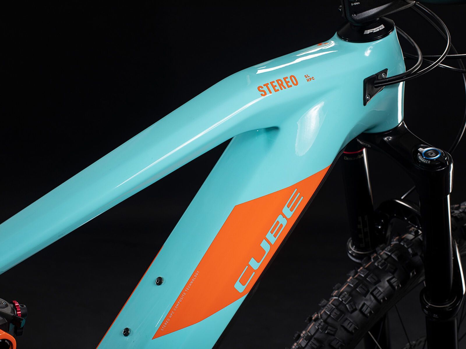 Cube Stereo Hybrid 160 HPC SL 27.5, glacierblue´n´orange - Bild 4