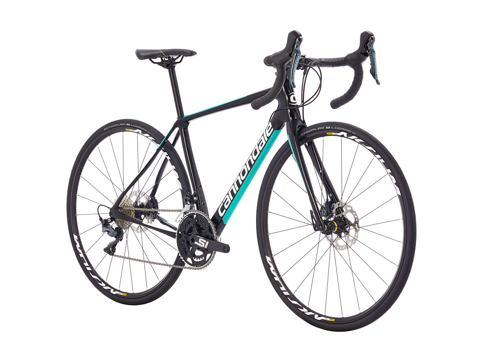 Cannondale Synapse Carbon Disc Women's Ultegra, jet black w/cashmere and turquoise - gloss (BLK) - Bild 2